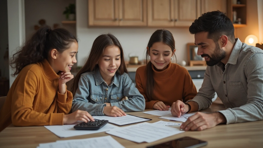 Семейное совещание по обсуждению бюджета и накоплений